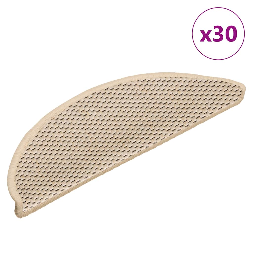 vidaXL Maty na schody samoprzylepne sizal-look 30 szt. 56x17x3 cm