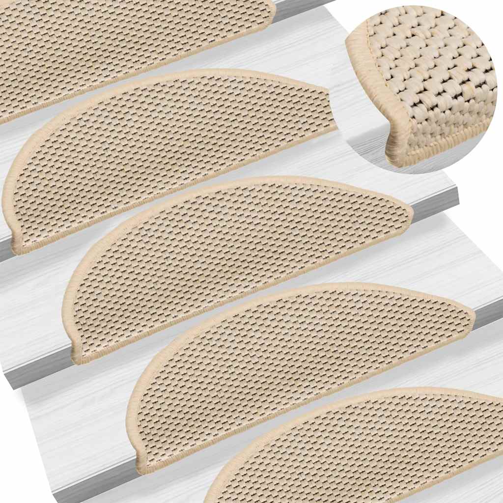 vidaXL Maty na schody samoprzylepne sizal-look 30 szt. 56x17x3 cm