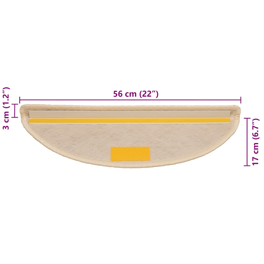 vidaXL Maty na schody samoprzylepne sizal-look 30 szt. 56x17x3 cm