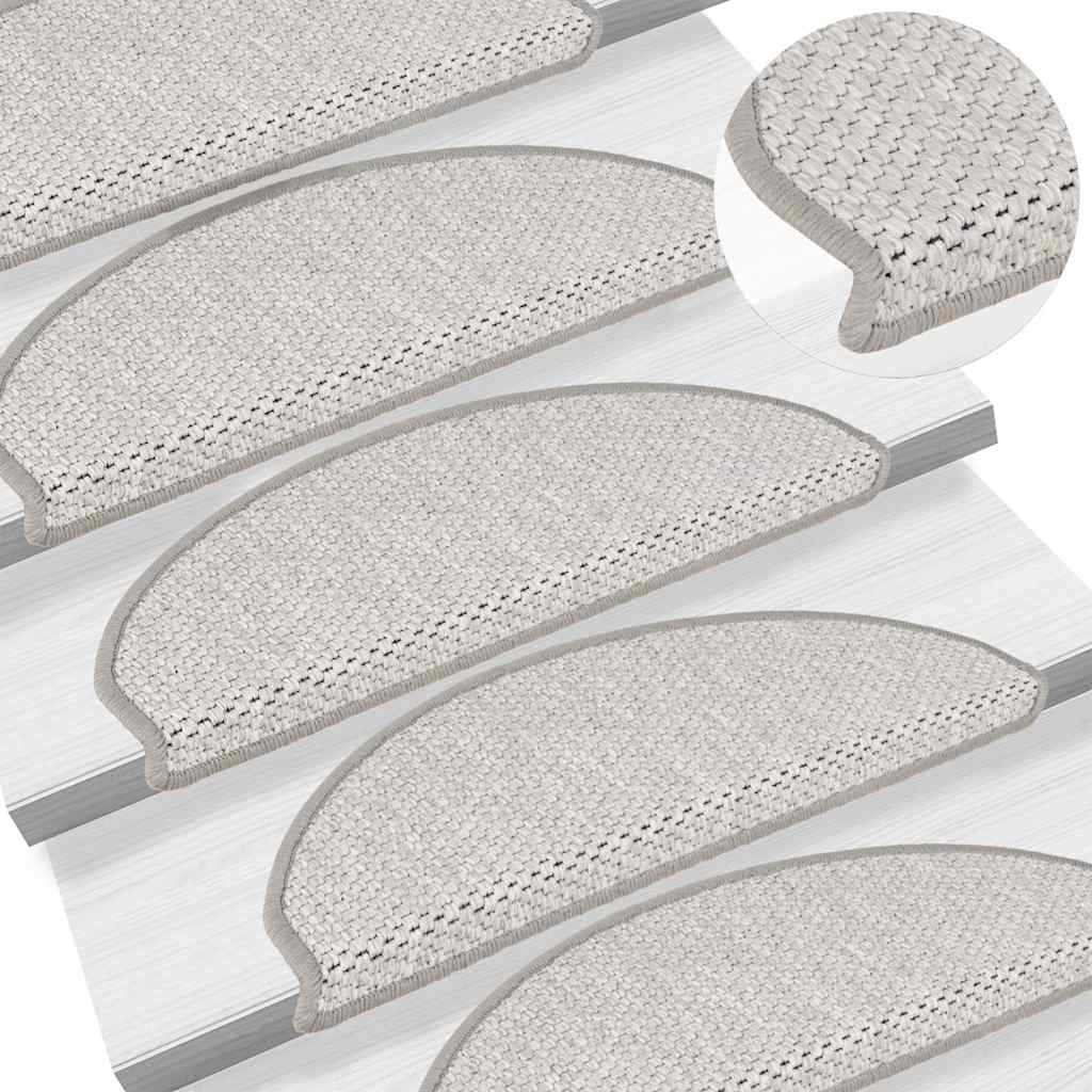 vidaXL Maty na schody samoprzylepne Sisal-Look 30 szt. 65x21x4 cm