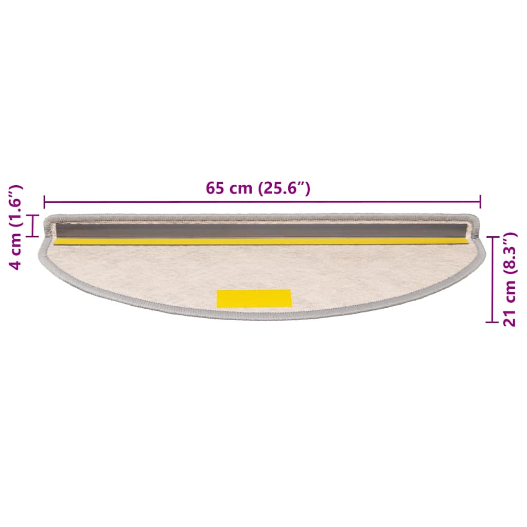 vidaXL Maty na schody samoprzylepne Sisal-Look 30 szt. 65x21x4 cm