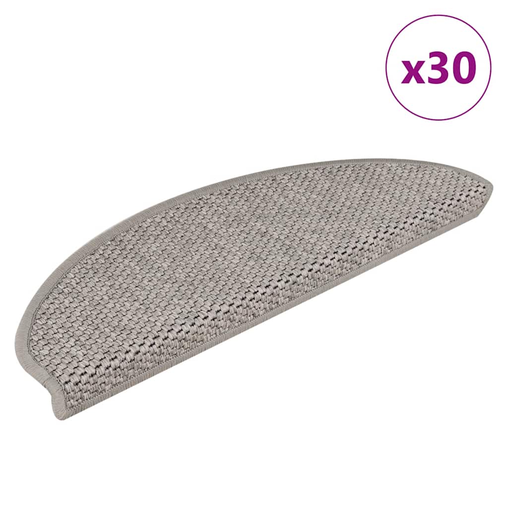 vidaXL Maty na schody samoprzylepne sizal-look 30 szt. 65x21x4 cm