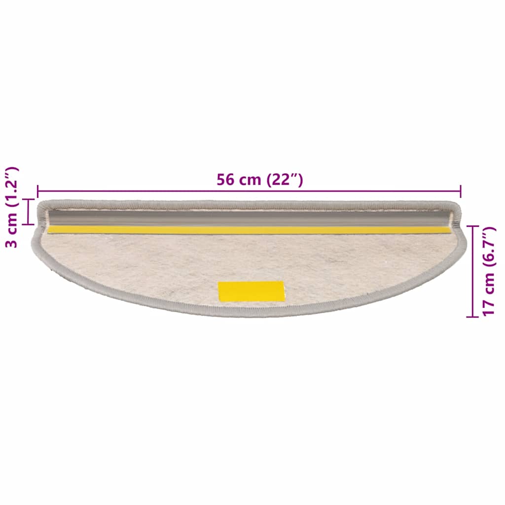 vidaXL Maty na schody samoprzylepne sizal-look 30 szt. 65x21x4 cm