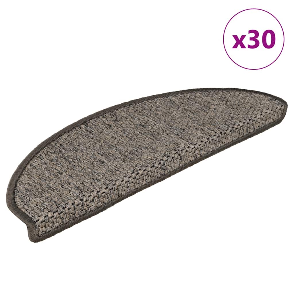 vidaXL Maty na schody samoprzylepne sizal-look 30 szt. 65x21x4 cm