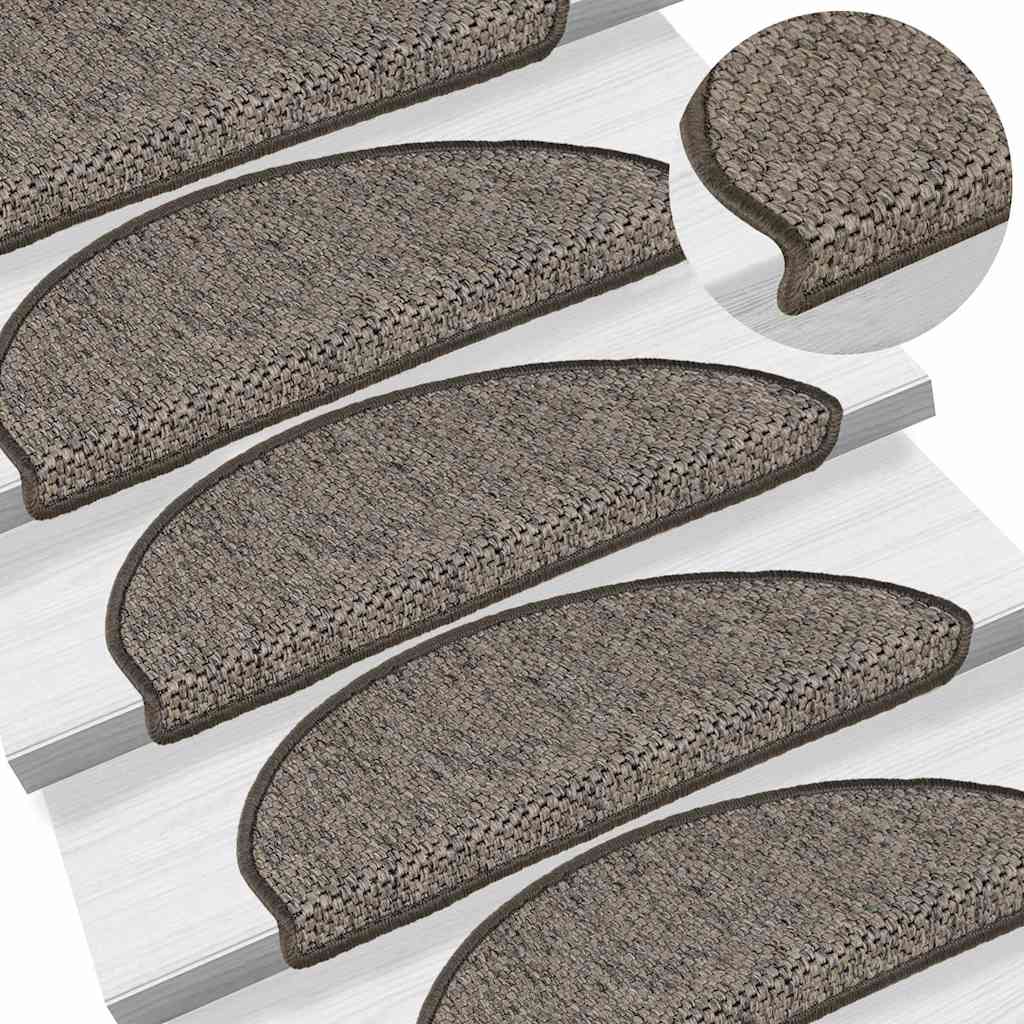 vidaXL Maty na schody samoprzylepne sizal-look 30 szt. 65x21x4 cm