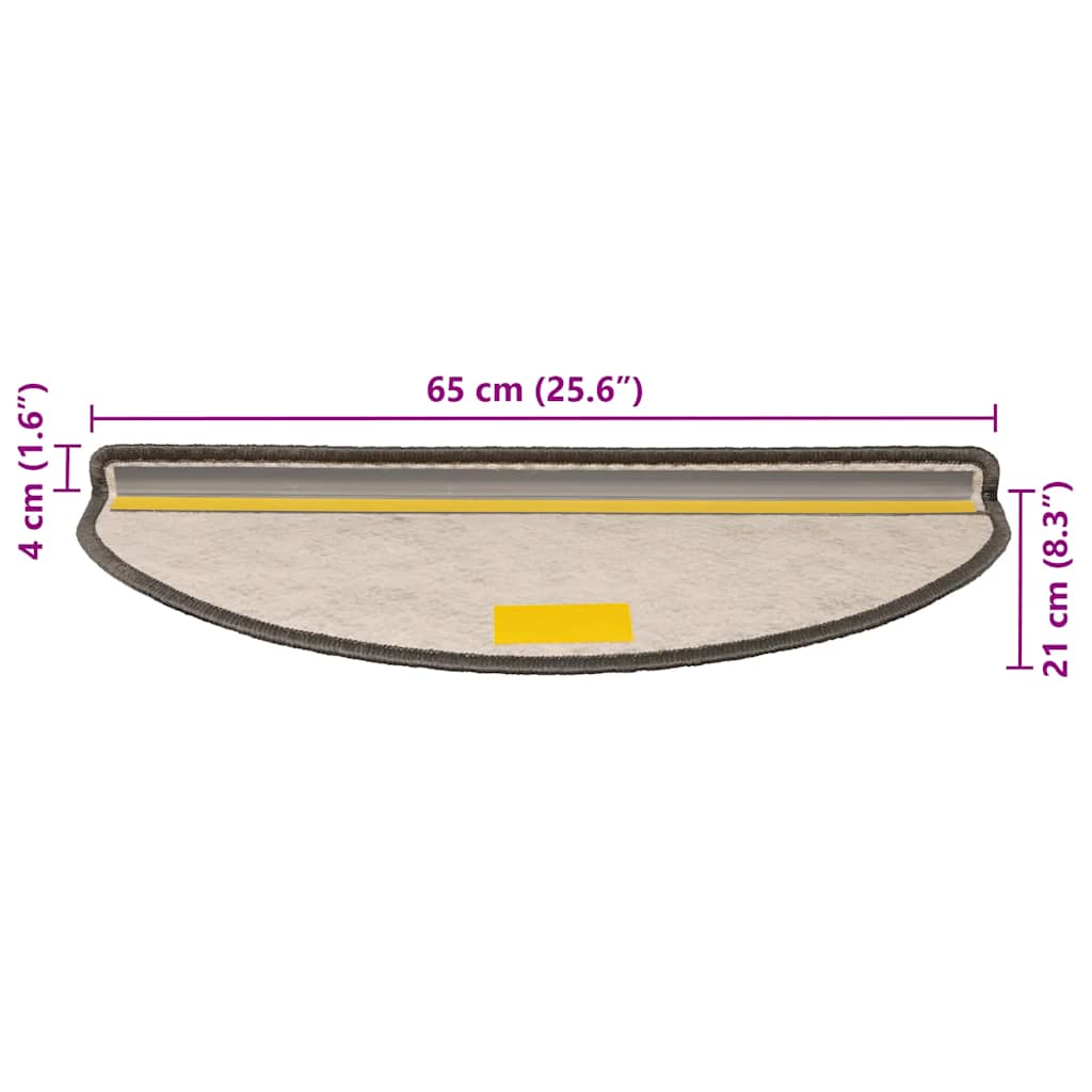 vidaXL Maty na schody samoprzylepne sizal-look 30 szt. 65x21x4 cm