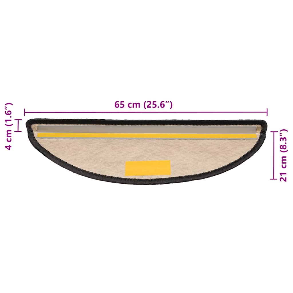 vidaXL Maty na schody samoprzylepne Sisal-Look 30 szt. 65x21x4 cm