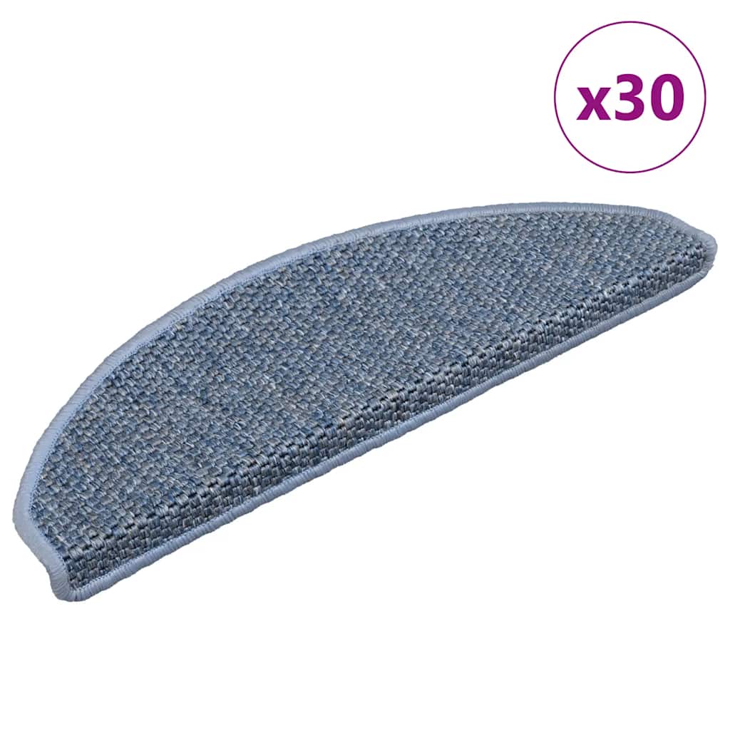 vidaXL Maty na schody samoprzylepne sizal-look 30 szt. 65x21x4 cm
