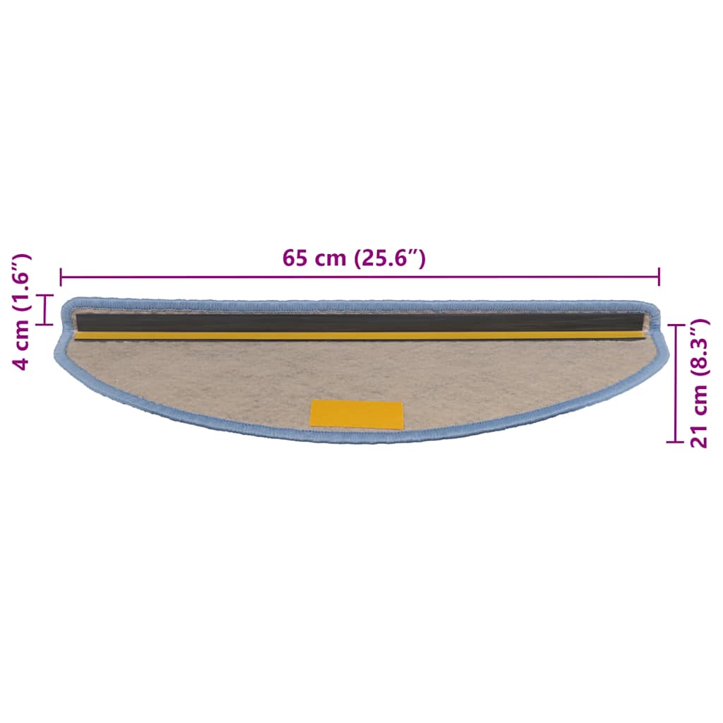 vidaXL Maty na schody samoprzylepne sizal-look 30 szt. 65x21x4 cm