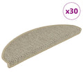 vidaXL Maty na schody samoprzylepne sizal-look 30 szt. 65x21x4 cm