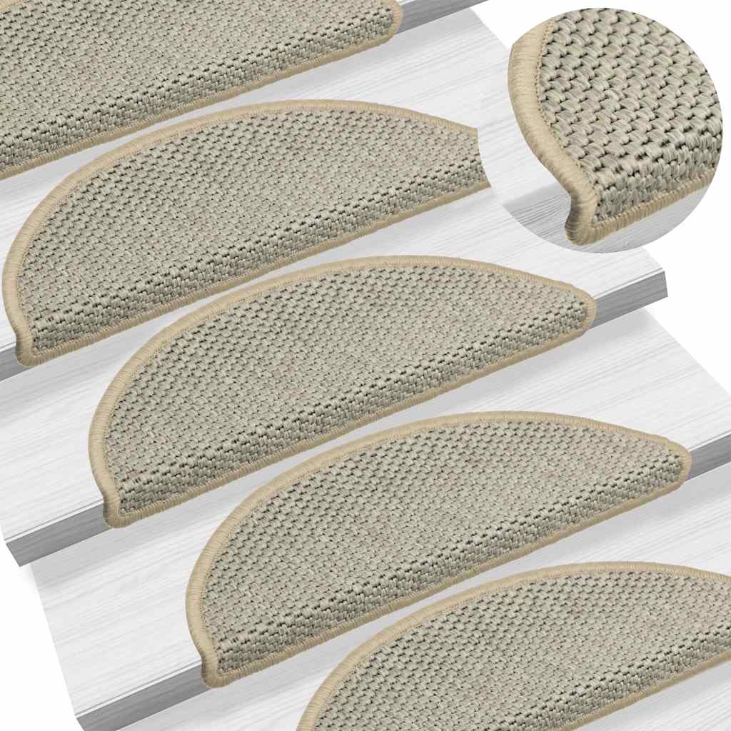 vidaXL Maty na schody samoprzylepne sizal-look 30 szt. 65x21x4 cm