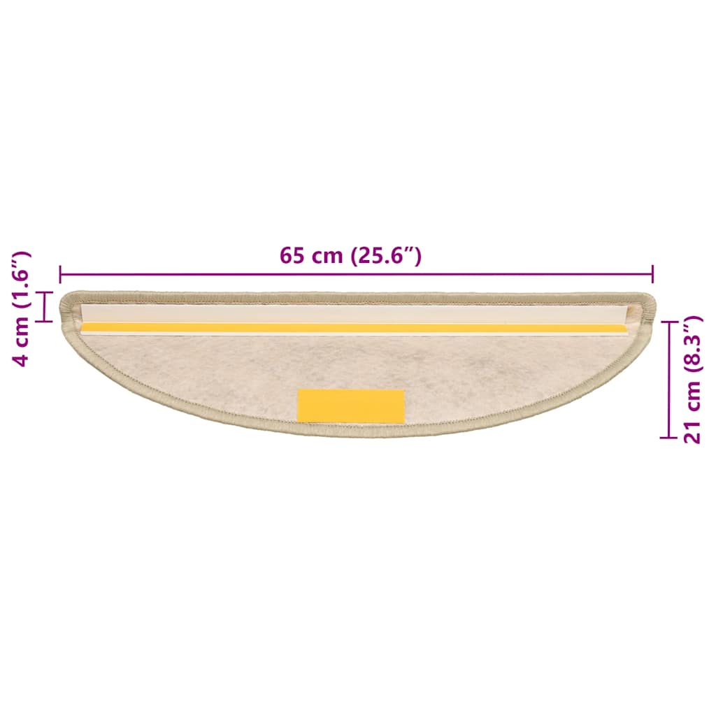 vidaXL Maty na schody samoprzylepne sizal-look 30 szt. 65x21x4 cm