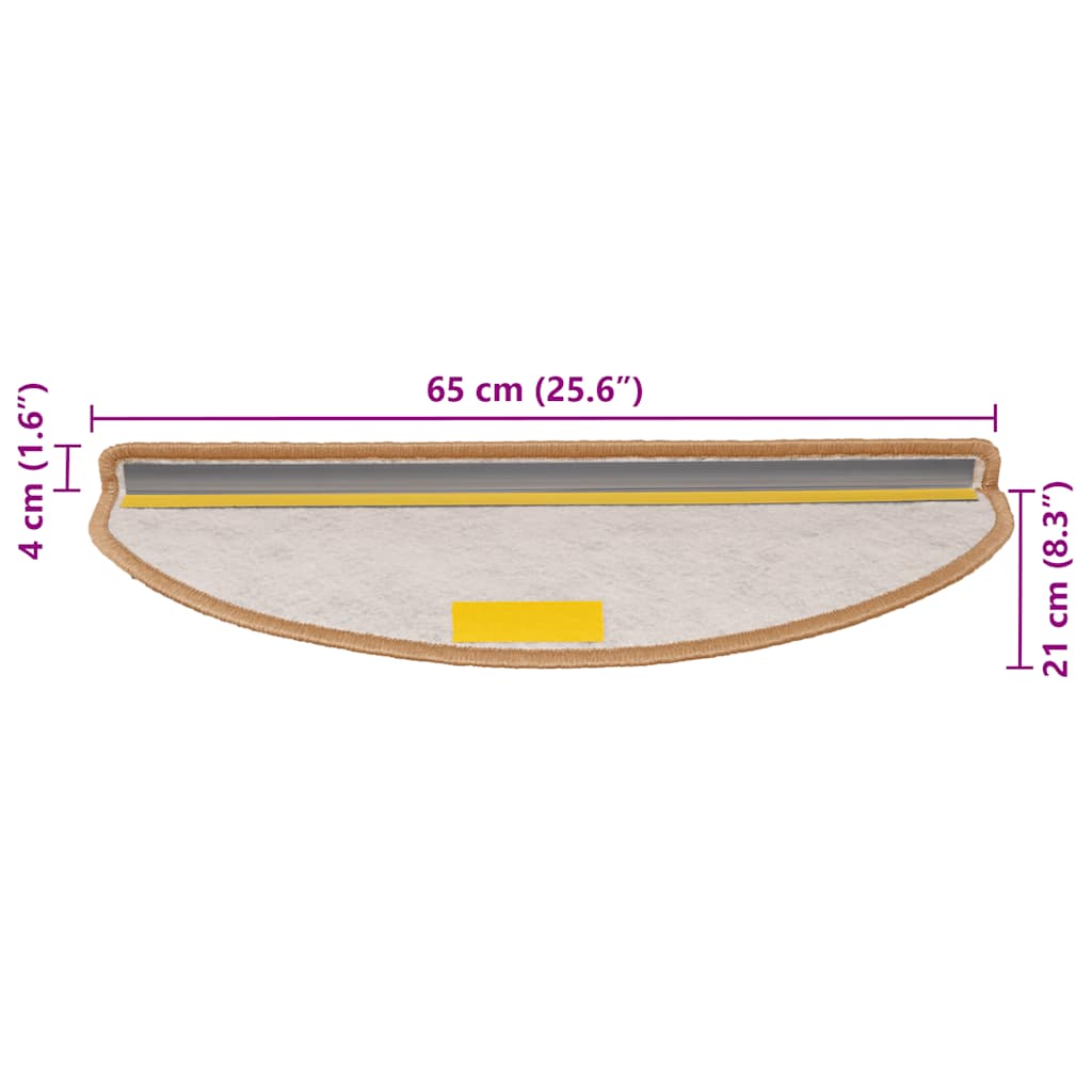 vidaXL Maty na schody samoprzylepne Sisal-Look 30 szt. 65x21x4cm Sisal