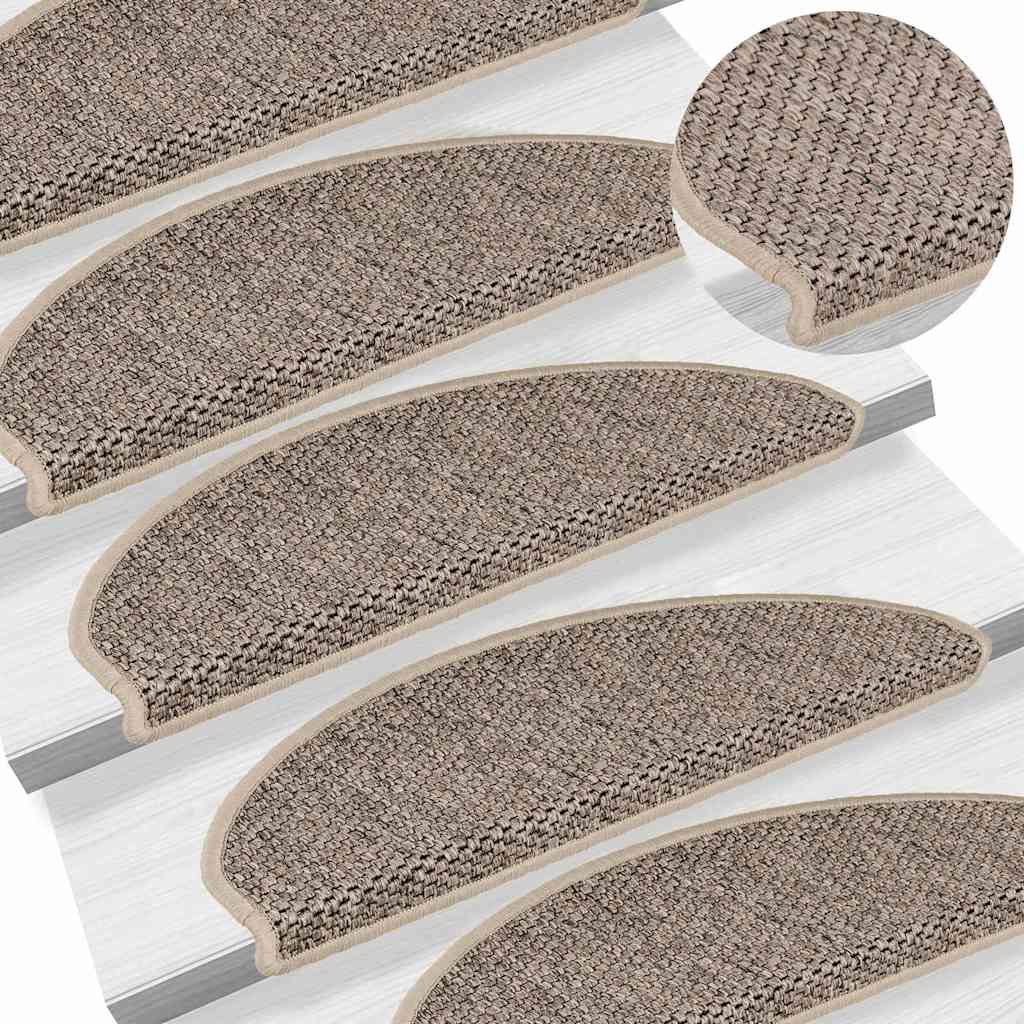vidaXL Maty na schody samoprzylepne sizal-look 30 szt. 65x21x4 cm