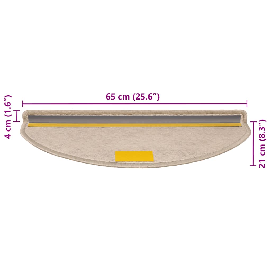 vidaXL Maty na schody samoprzylepne sizal-look 30 szt. 65x21x4 cm