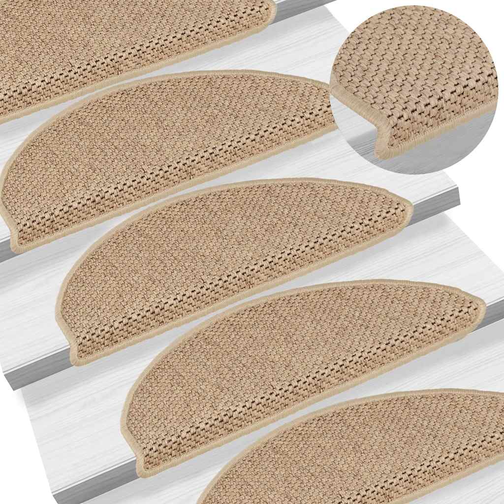 vidaXL Maty na schody samoprzylepne sizal-look 30 szt. 65x21x4 cm