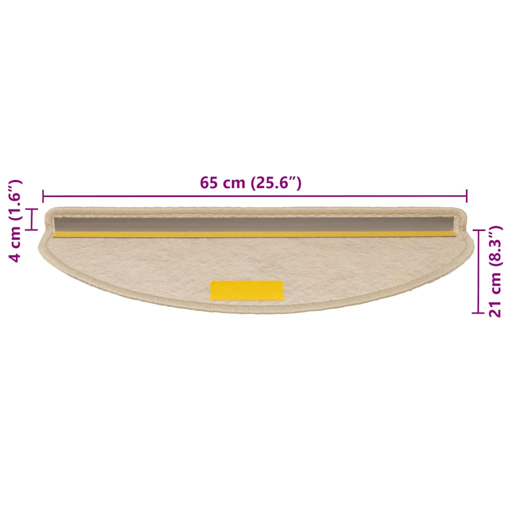 vidaXL Maty na schody samoprzylepne sizal-look 30 szt. 65x21x4 cm
