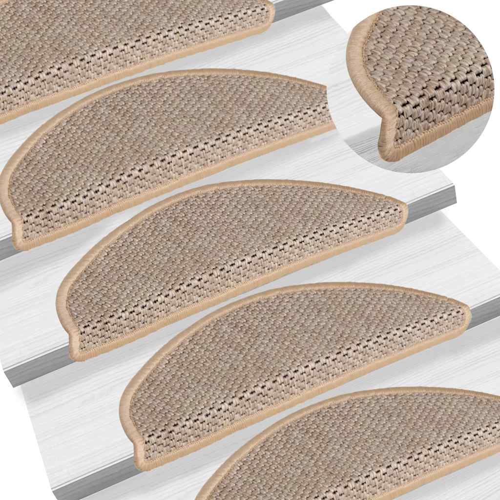 vidaXL Maty na schody samoprzylepne sizal-look 30 szt. 65x21x4 cm