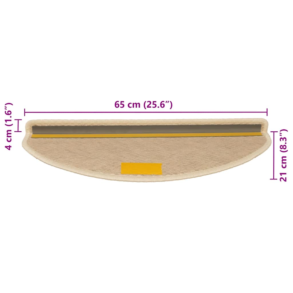 vidaXL Maty na schody samoprzylepne sizal-look 30 szt. 65x21x4 cm
