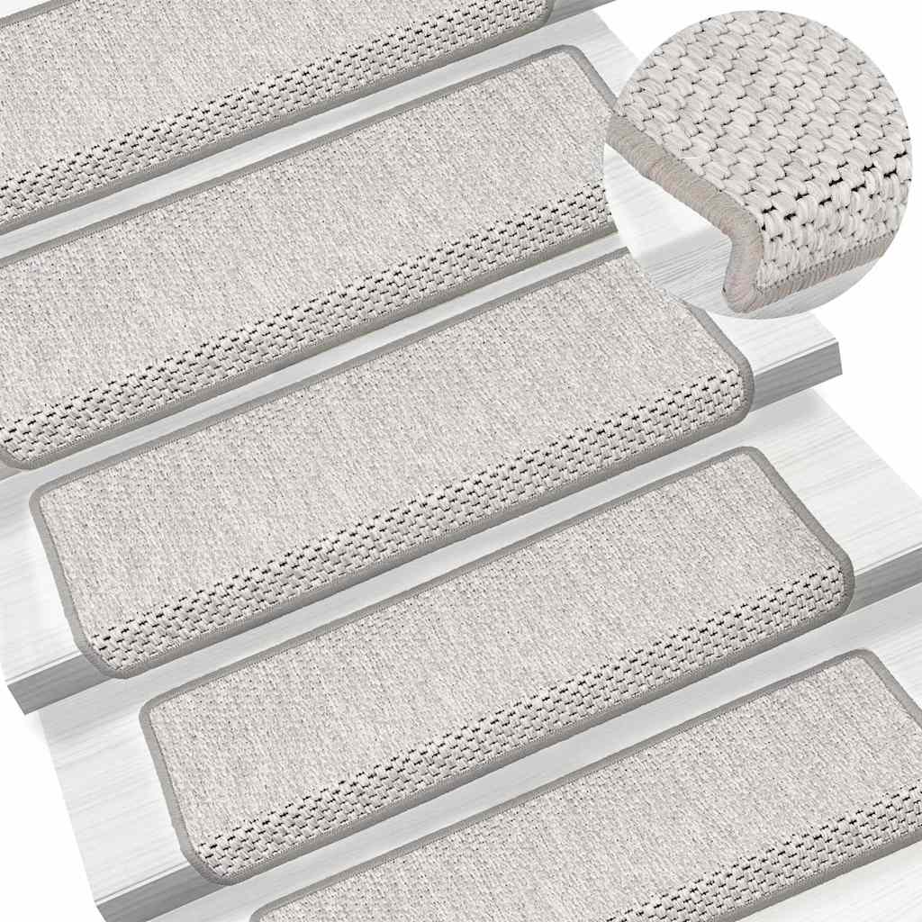 vidaXL Maty na schody samoprzylepne Sisal-Look 30 szt. 65x21x4 cm