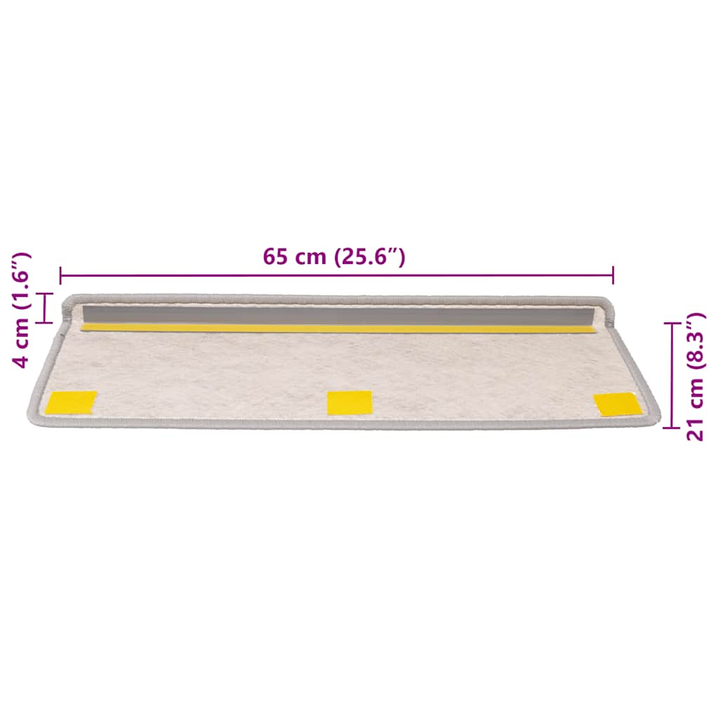 vidaXL Maty na schody samoprzylepne Sisal-Look 30 szt. 65x21x4 cm