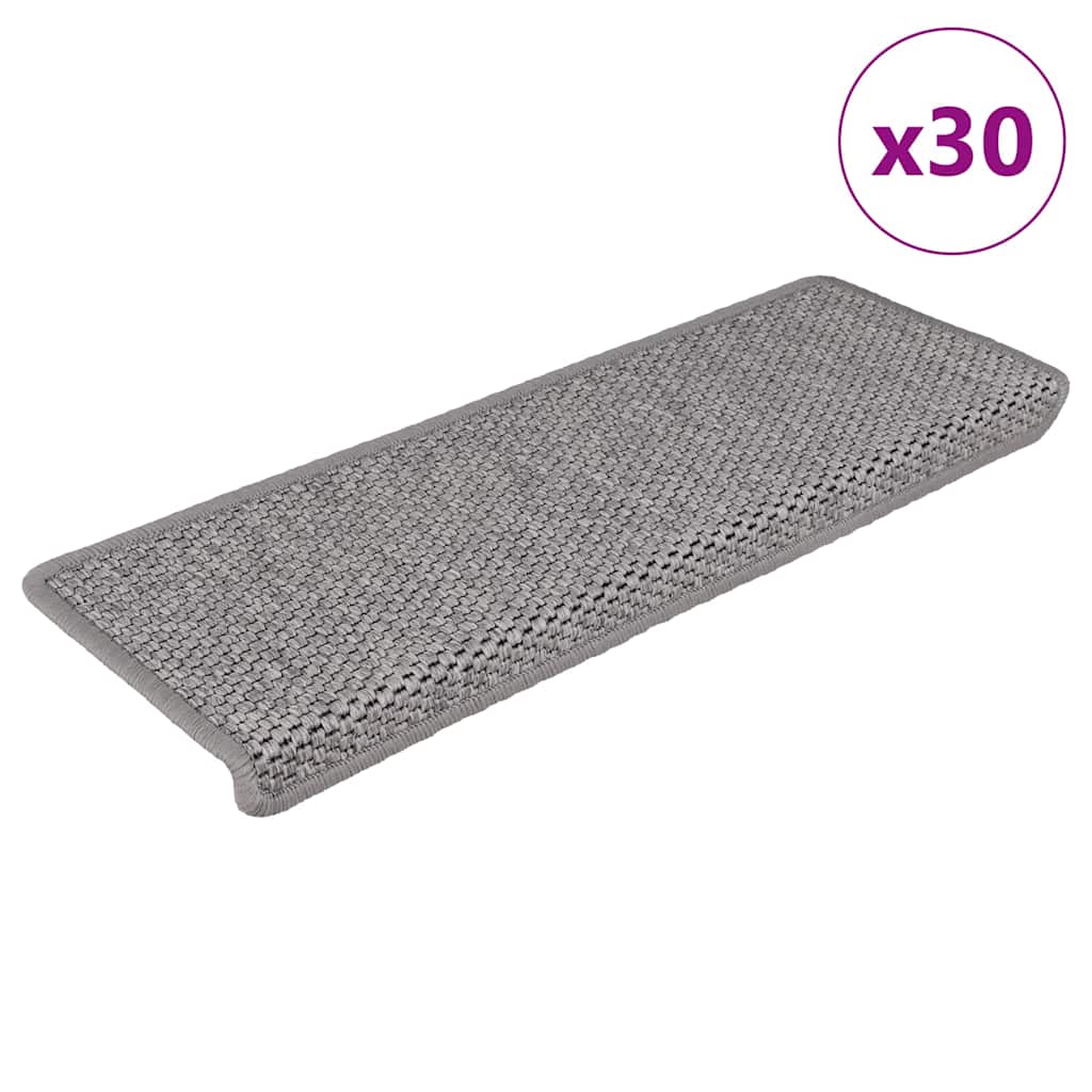 vidaXL Maty na schody samoprzylepne sizal-look 30 szt. 65x21x4 cm