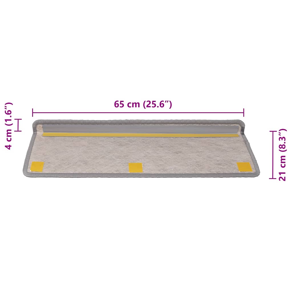 vidaXL Maty na schody samoprzylepne sizal-look 30 szt. 65x21x4 cm
