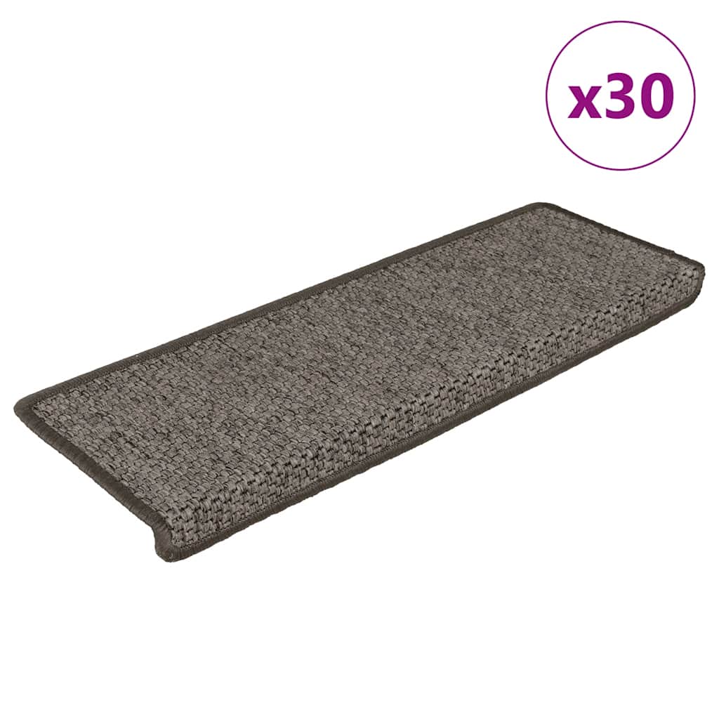 vidaXL Maty na schody samoprzylepne Sisal-Look 30 szt. 65x21x4 cm