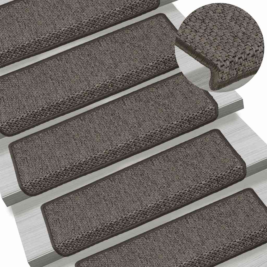 vidaXL Maty na schody samoprzylepne Sisal-Look 30 szt. 65x21x4 cm