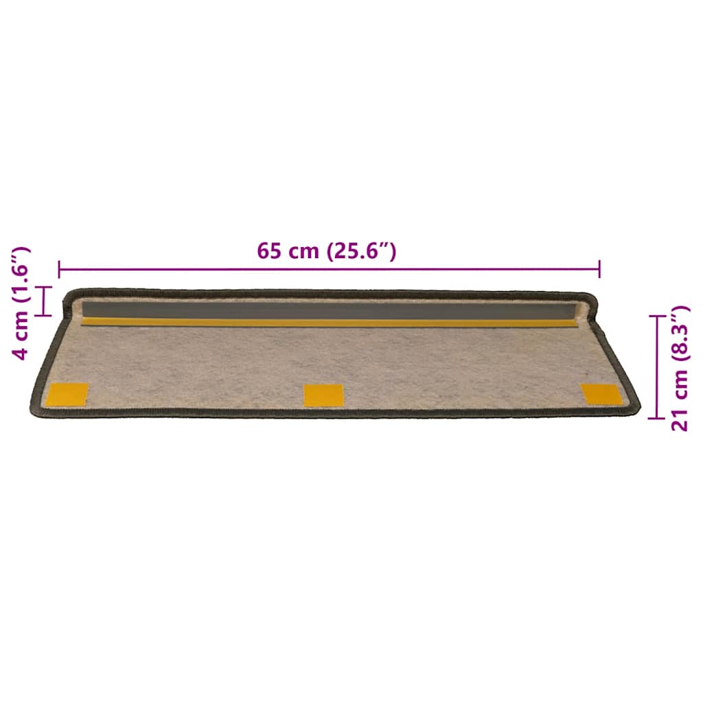 vidaXL Maty na schody samoprzylepne Sisal-Look 30 szt. 65x21x4 cm