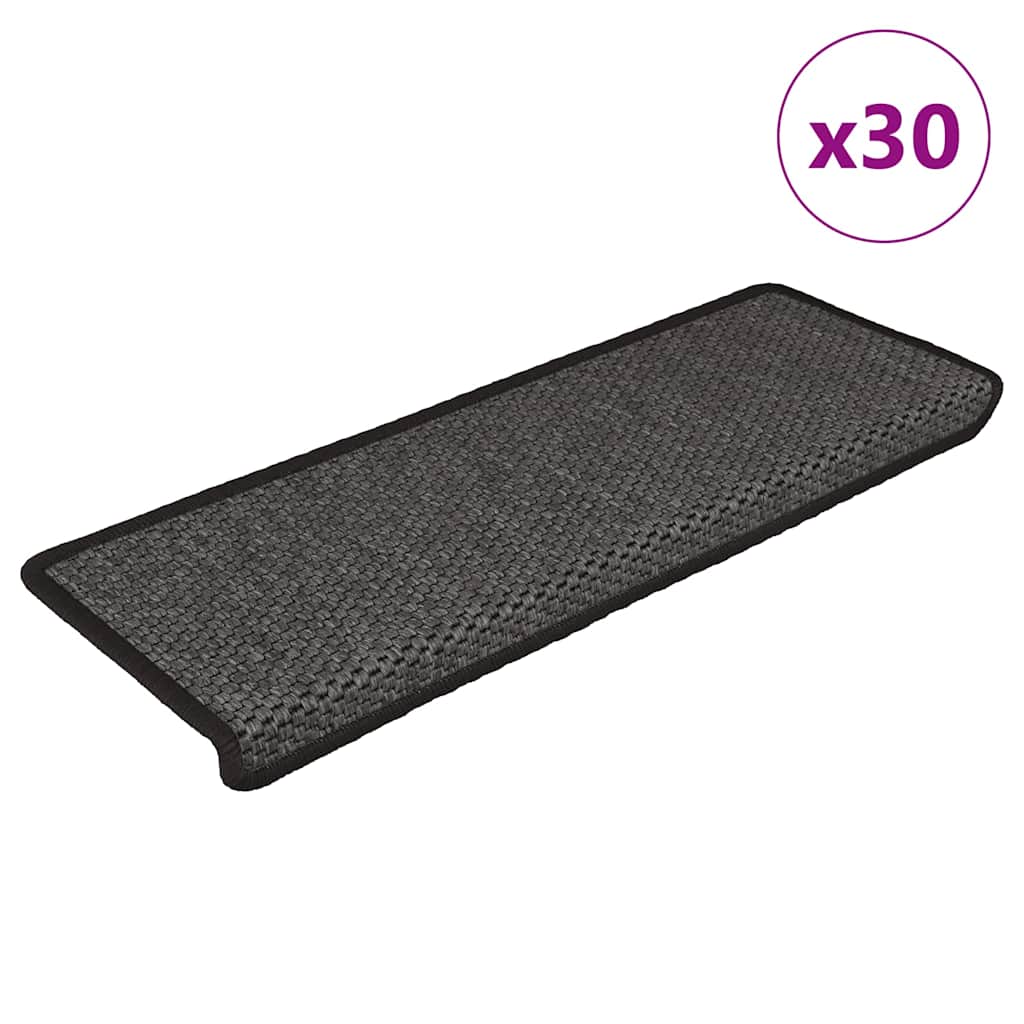vidaXL Maty na schody samoprzylepne Sisal-Look 30 szt. 65x21x4 cm