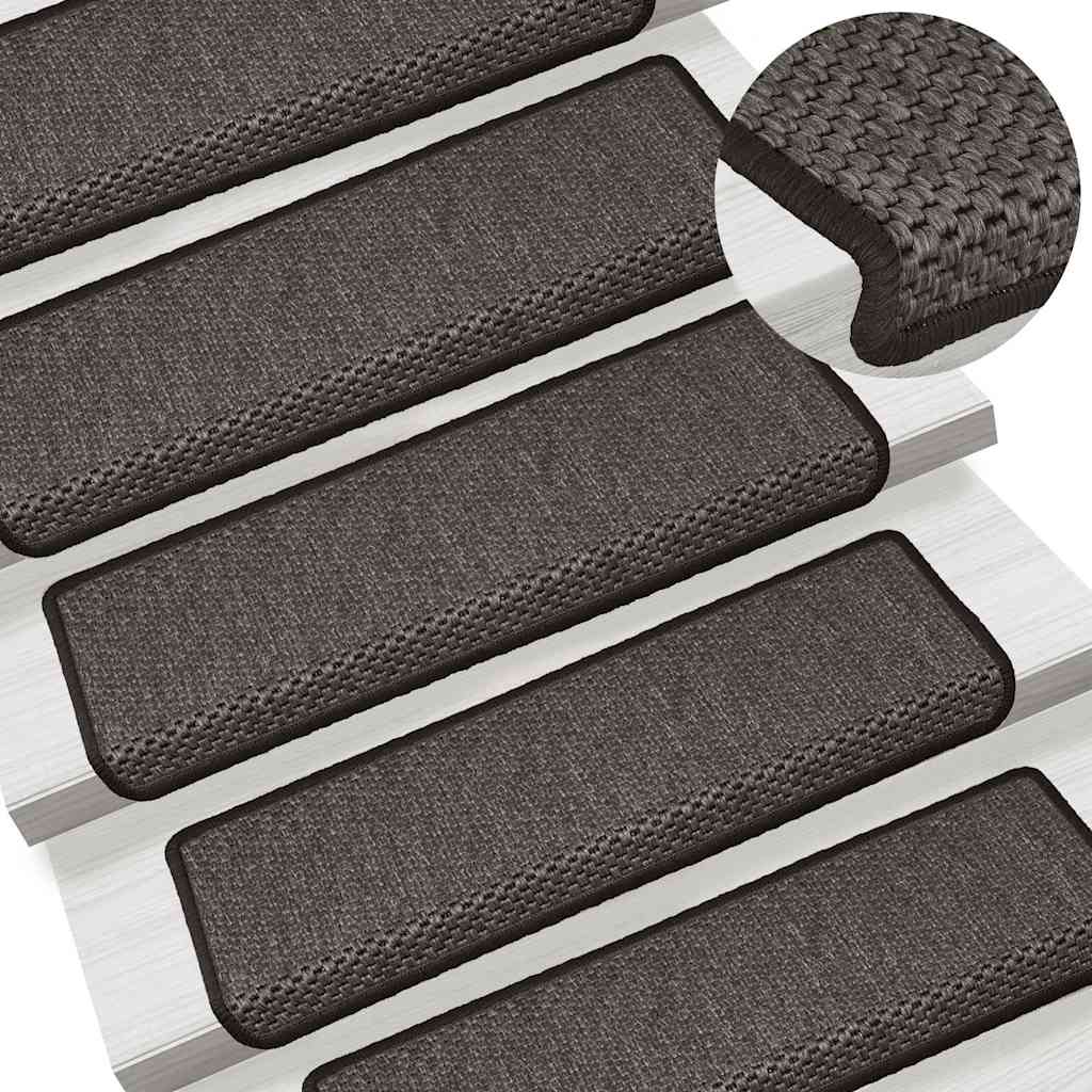 vidaXL Maty na schody samoprzylepne Sisal-Look 30 szt. 65x21x4 cm
