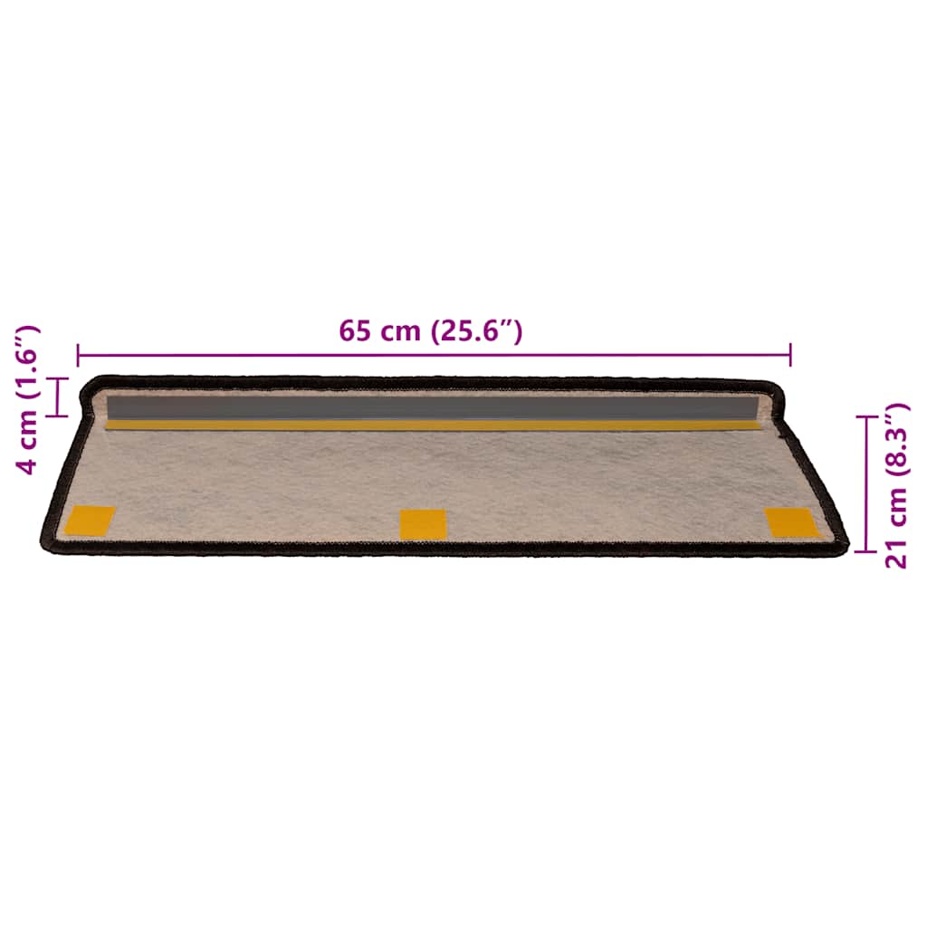 vidaXL Maty na schody samoprzylepne Sisal-Look 30 szt. 65x21x4 cm