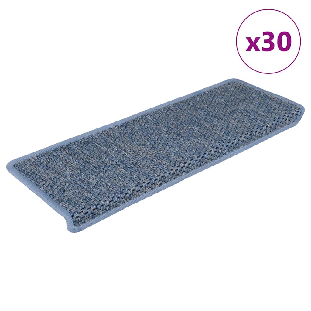 vidaXL Maty na schody samoprzylepne sizal-look 30 szt. 65x21x4 cm