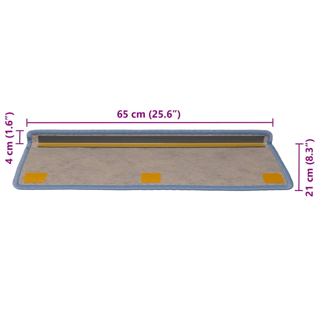 vidaXL Maty na schody samoprzylepne sizal-look 30 szt. 65x21x4 cm