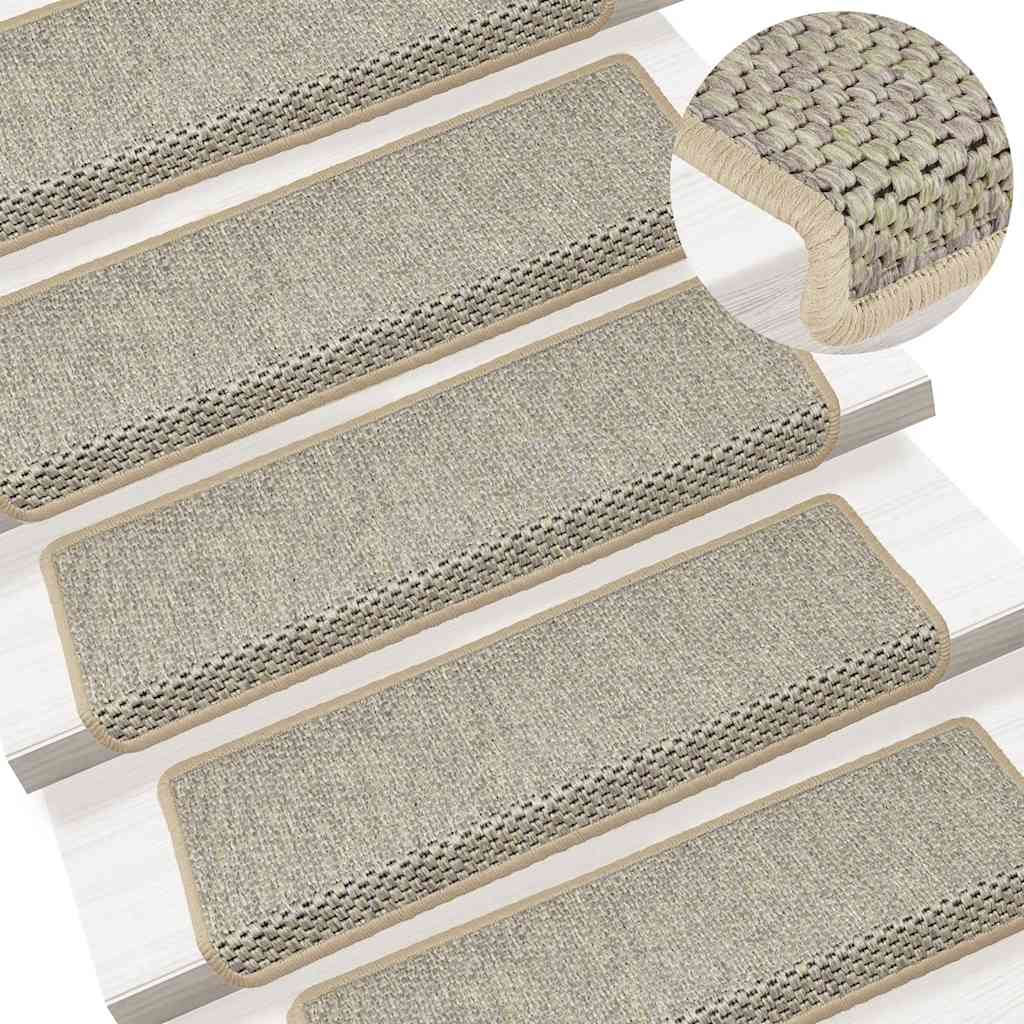 vidaXL Maty na schody samoprzylepne sizal-look 30 szt. 65x21x4 cm