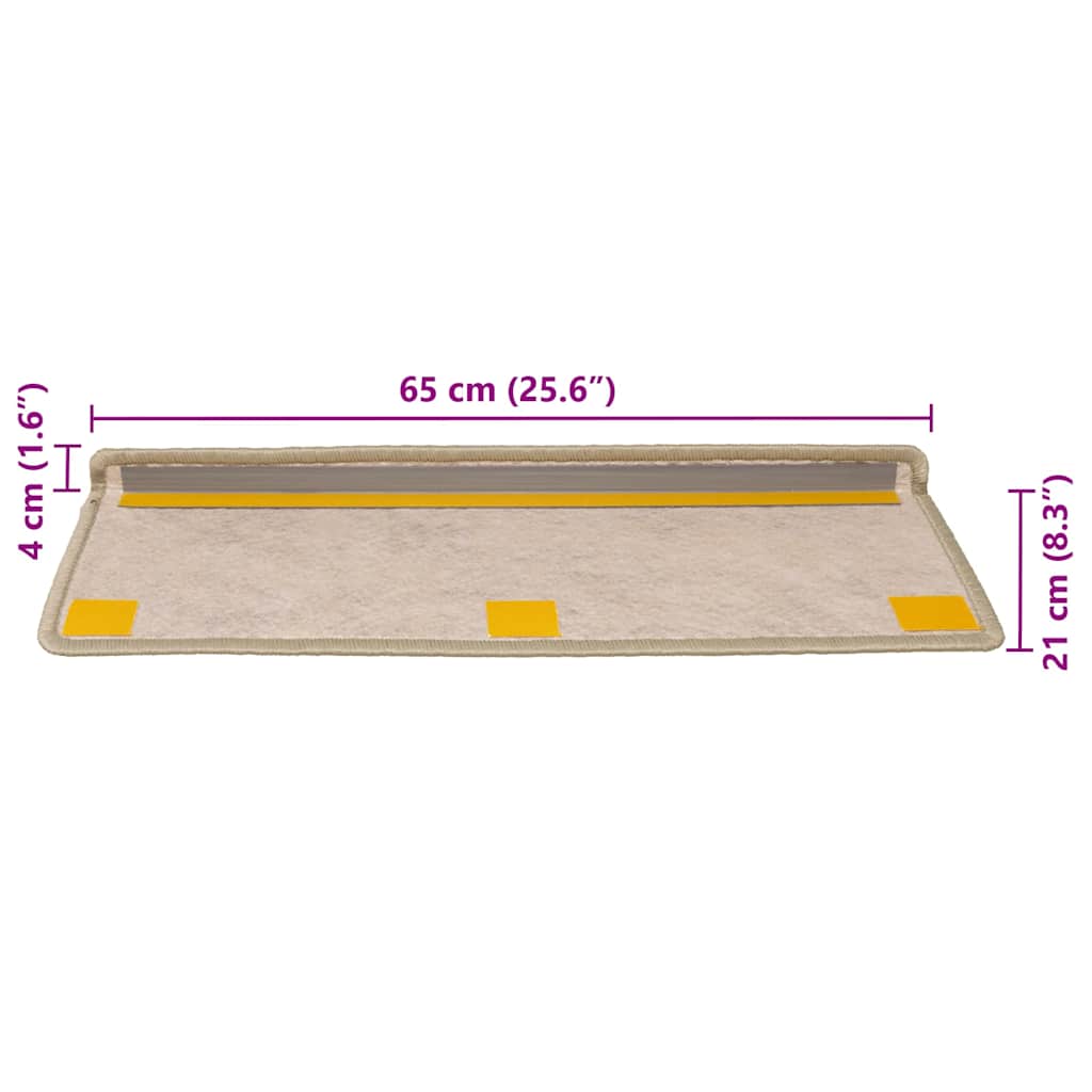 vidaXL Maty na schody samoprzylepne sizal-look 30 szt. 65x21x4 cm