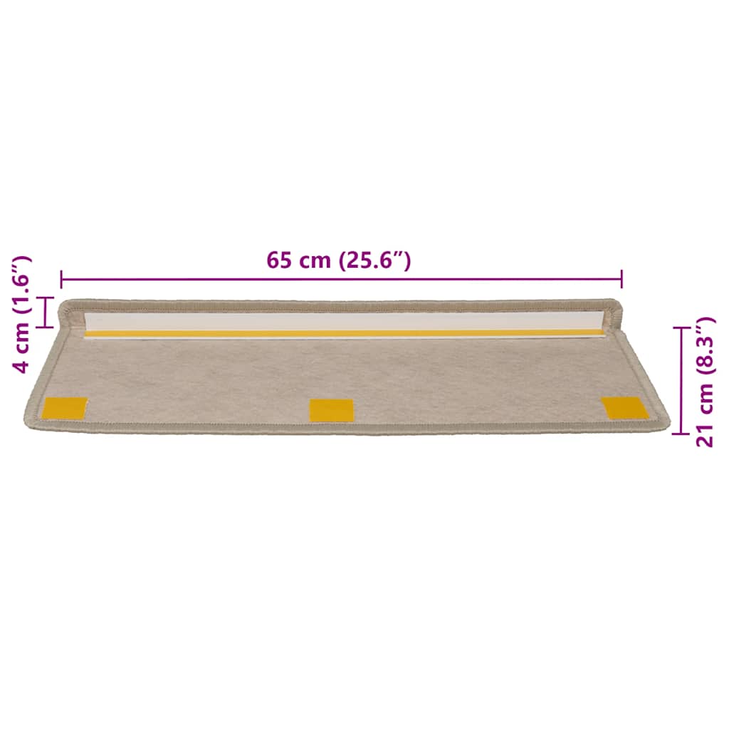 vidaXL Maty na schody samoprzylepne sizal-look 30 szt. 65x21x4 cm
