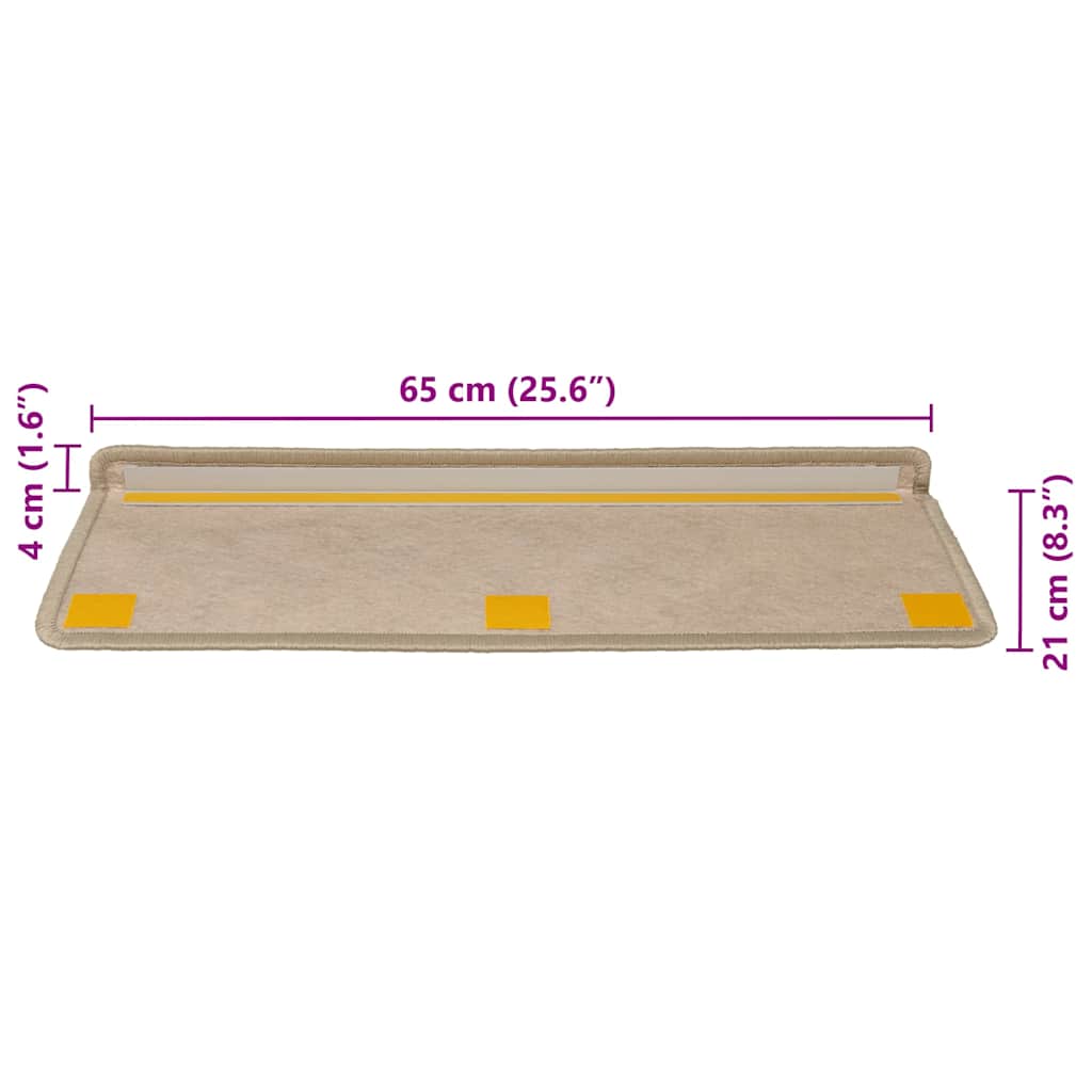 vidaXL Maty na schody samoprzylepne sizal-look 30 szt. 65x21x4 cm