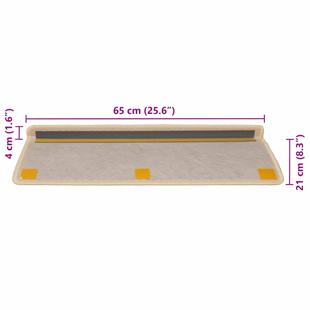 vidaXL Maty na schody samoprzylepne Sisal-Look 30 szt. 65x21x4 cm Berber