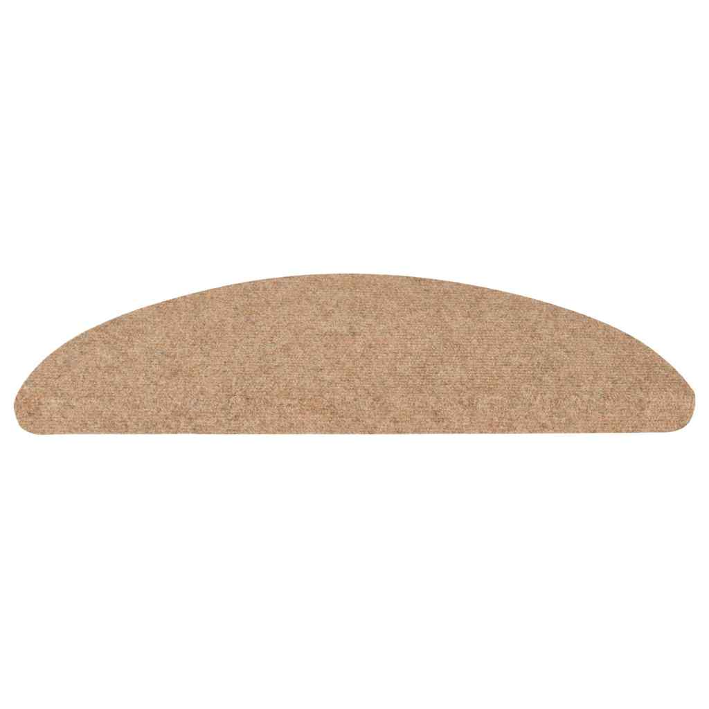 vidaXL Maty na schody samoprzylepne 20 szt. Beżowe 56x17x3 cm
