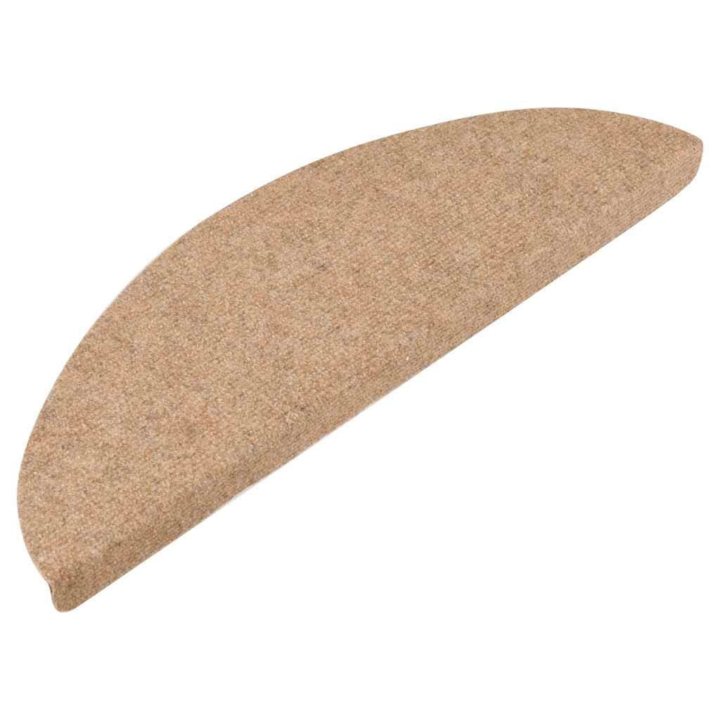 vidaXL Maty na schody samoprzylepne 30 szt. Beżowe 56x17x3 cm