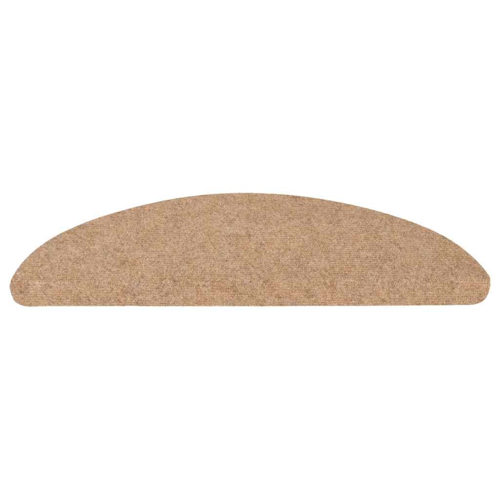 vidaXL Maty na schody samoprzylepne 30 szt. Beżowe 56x17x3 cm