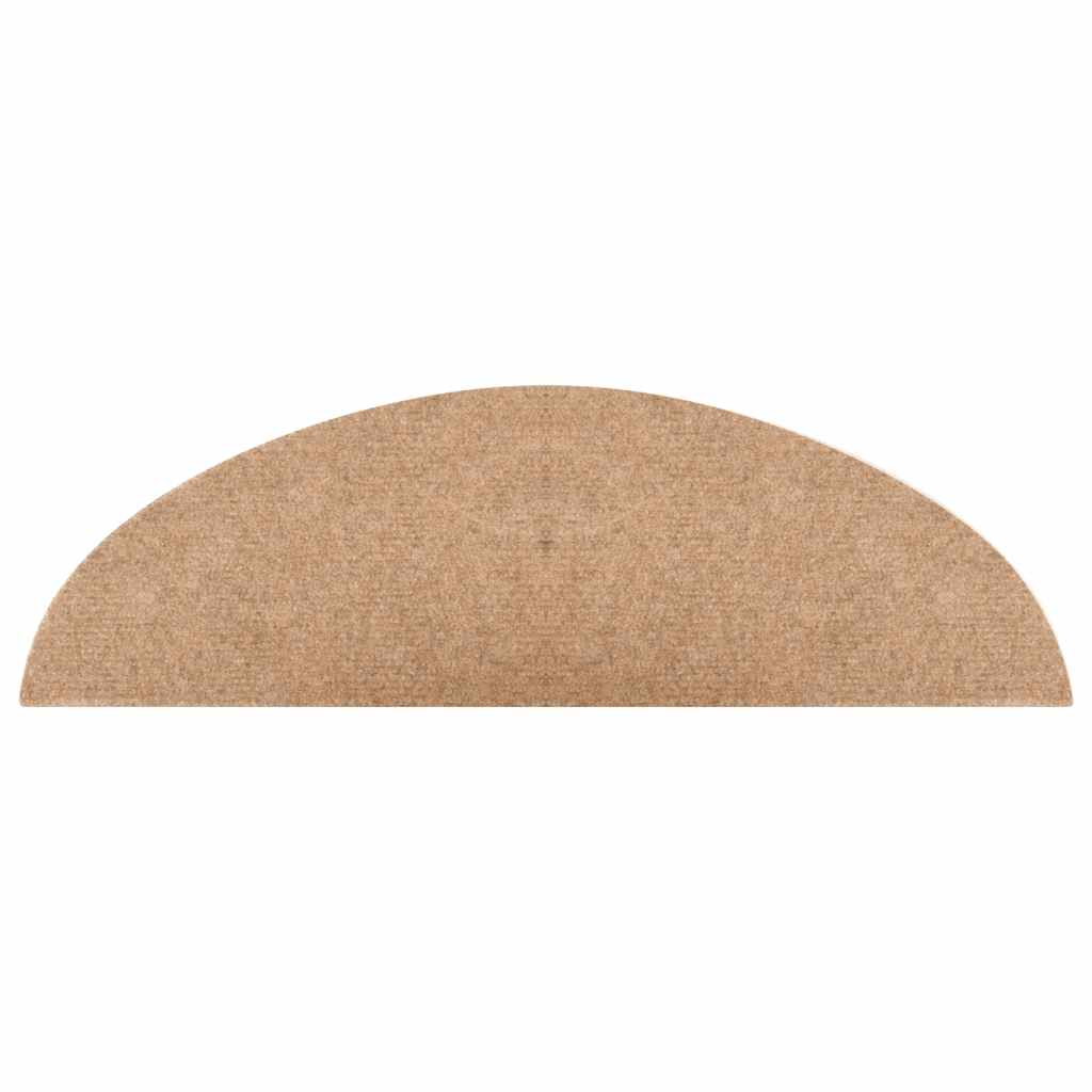 vidaXL Maty na schody samoprzylepne 30 szt. Beżowe 56x17x3 cm