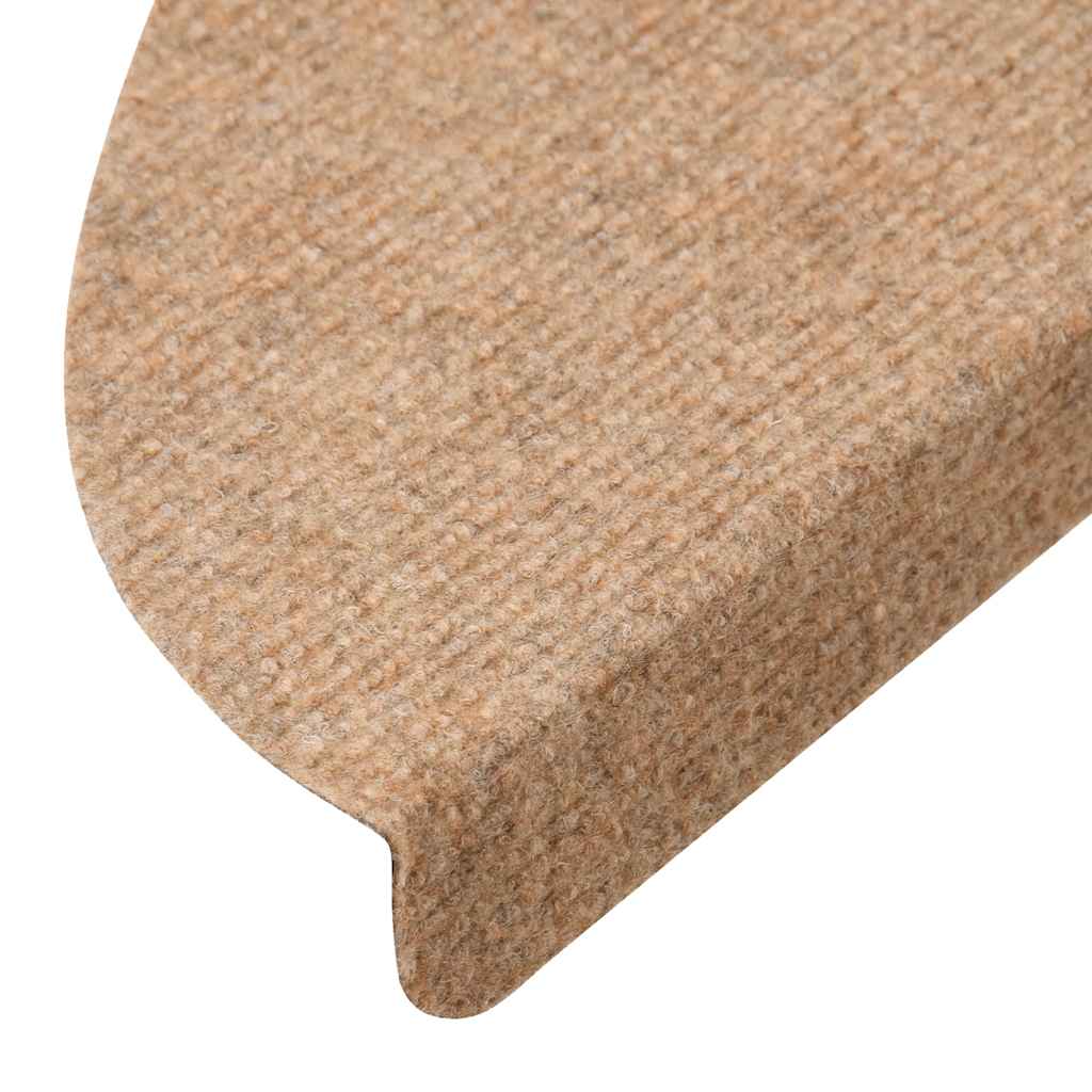 vidaXL Maty na schody samoprzylepne 30 szt. Beżowe 56x17x3 cm