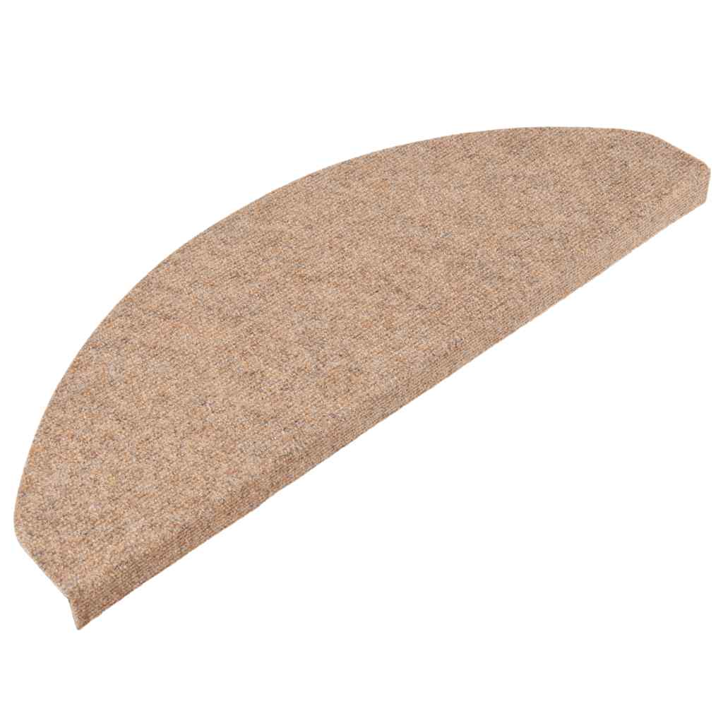 vidaXL Maty na schody samoprzylepne 20 szt. Beżowe 65x22,5x3,5 cm