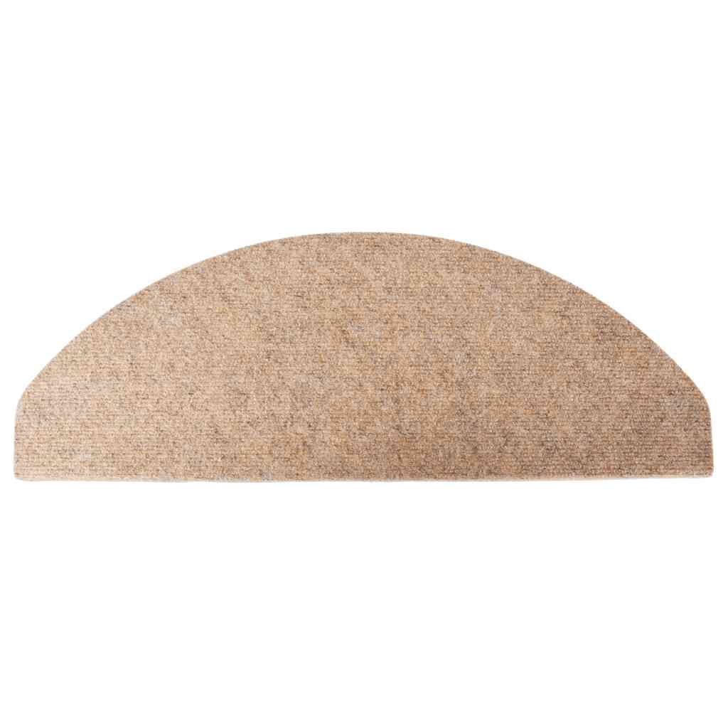 vidaXL Maty na schody samoprzylepne 20 szt. Beżowe 65x22,5x3,5 cm