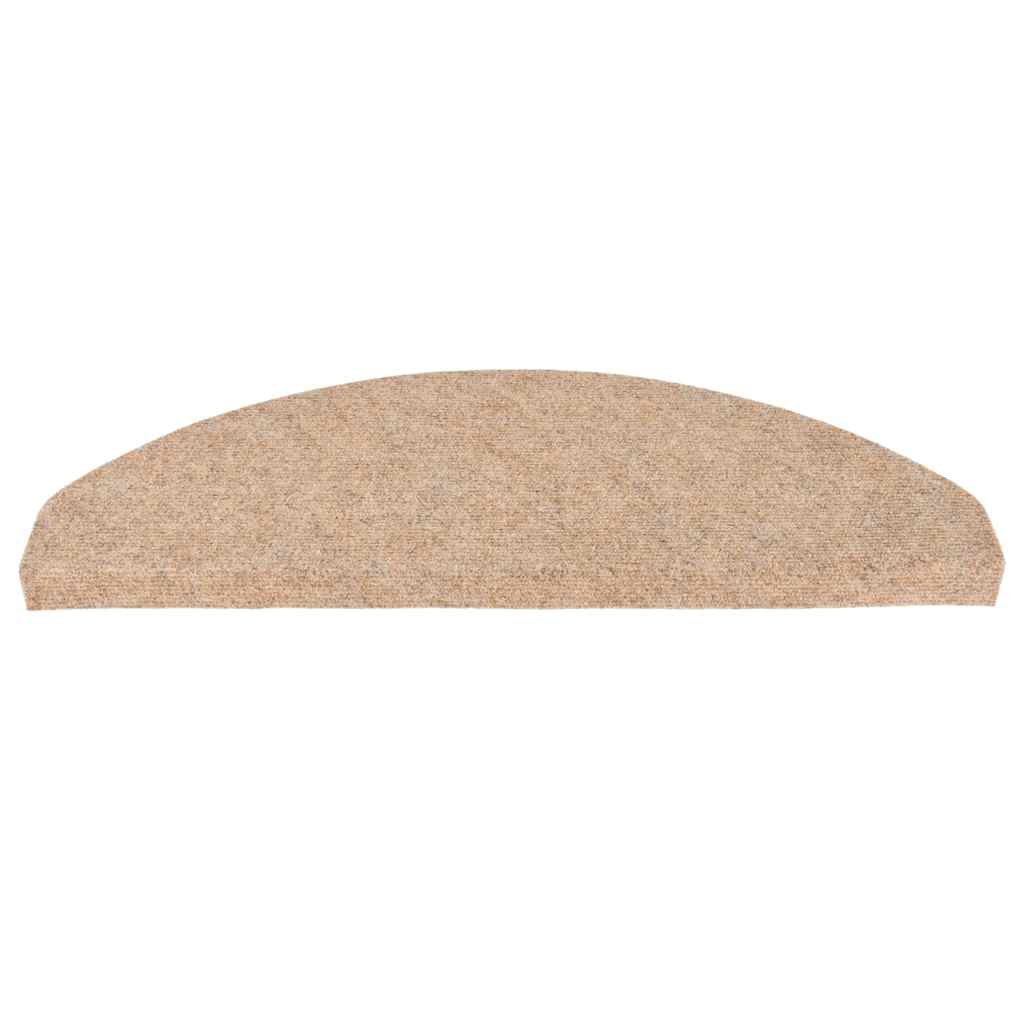 vidaXL Maty na schody samoprzylepne 30 szt. Beżowe 65x22,5x3,5 cm