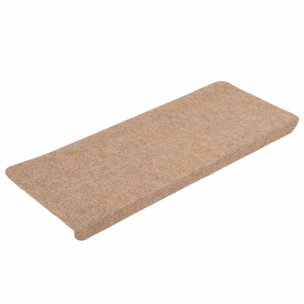 vidaXL Maty na schody samoprzylepne 30 szt. Beżowe 65x24,5x3,5 cm