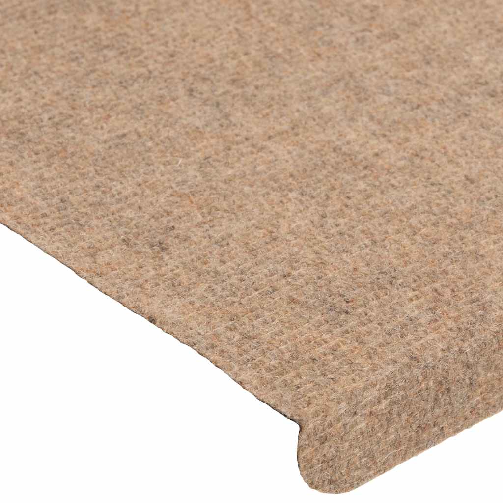 vidaXL Maty na schody samoprzylepne 30 szt. Beżowe 65x24,5x3,5 cm
